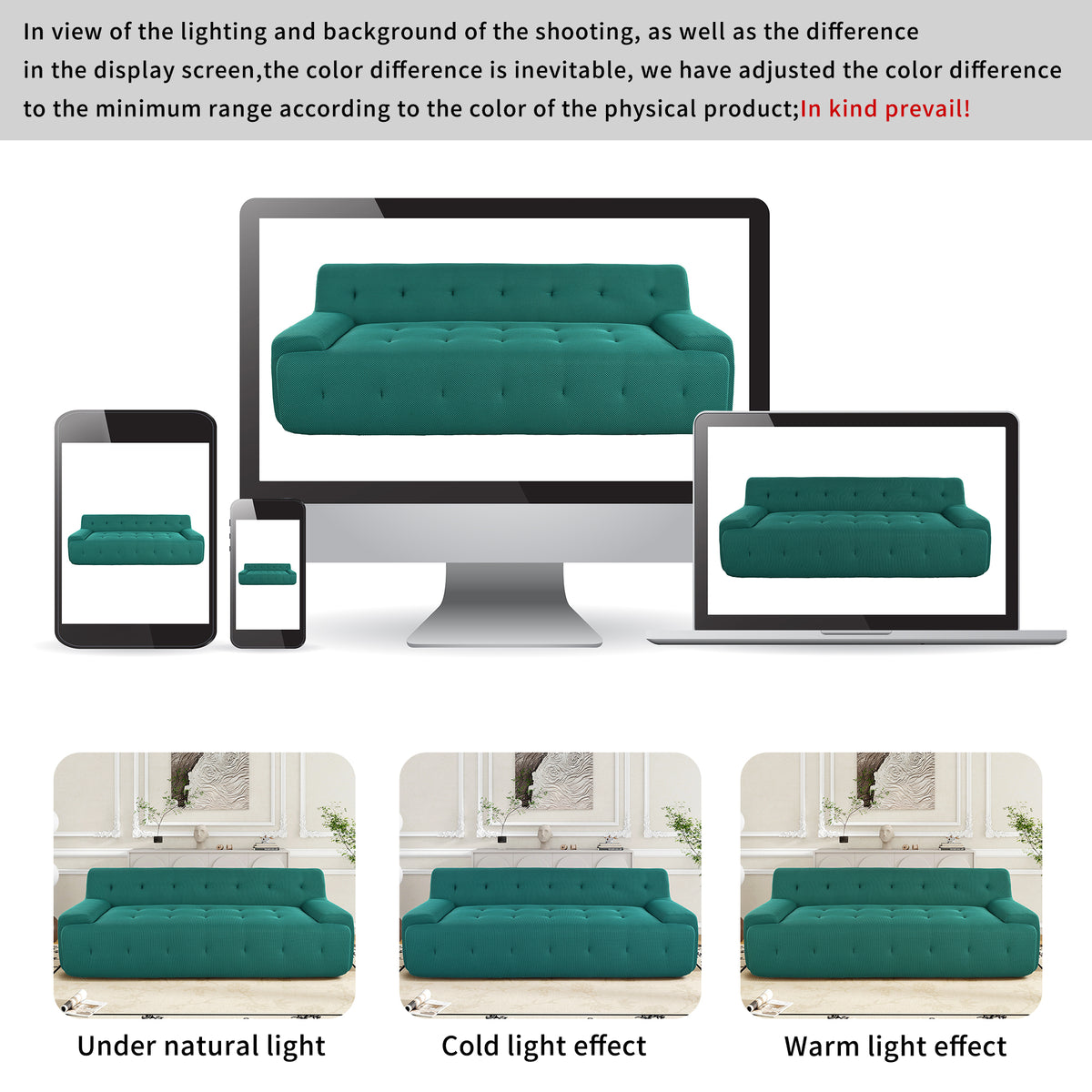 variant-group:rf-n711p206619c|Roomfitters 86.2" Modern Tufted Upholstered Sofa, 3-Seater Compression Couch for Living Room, Green