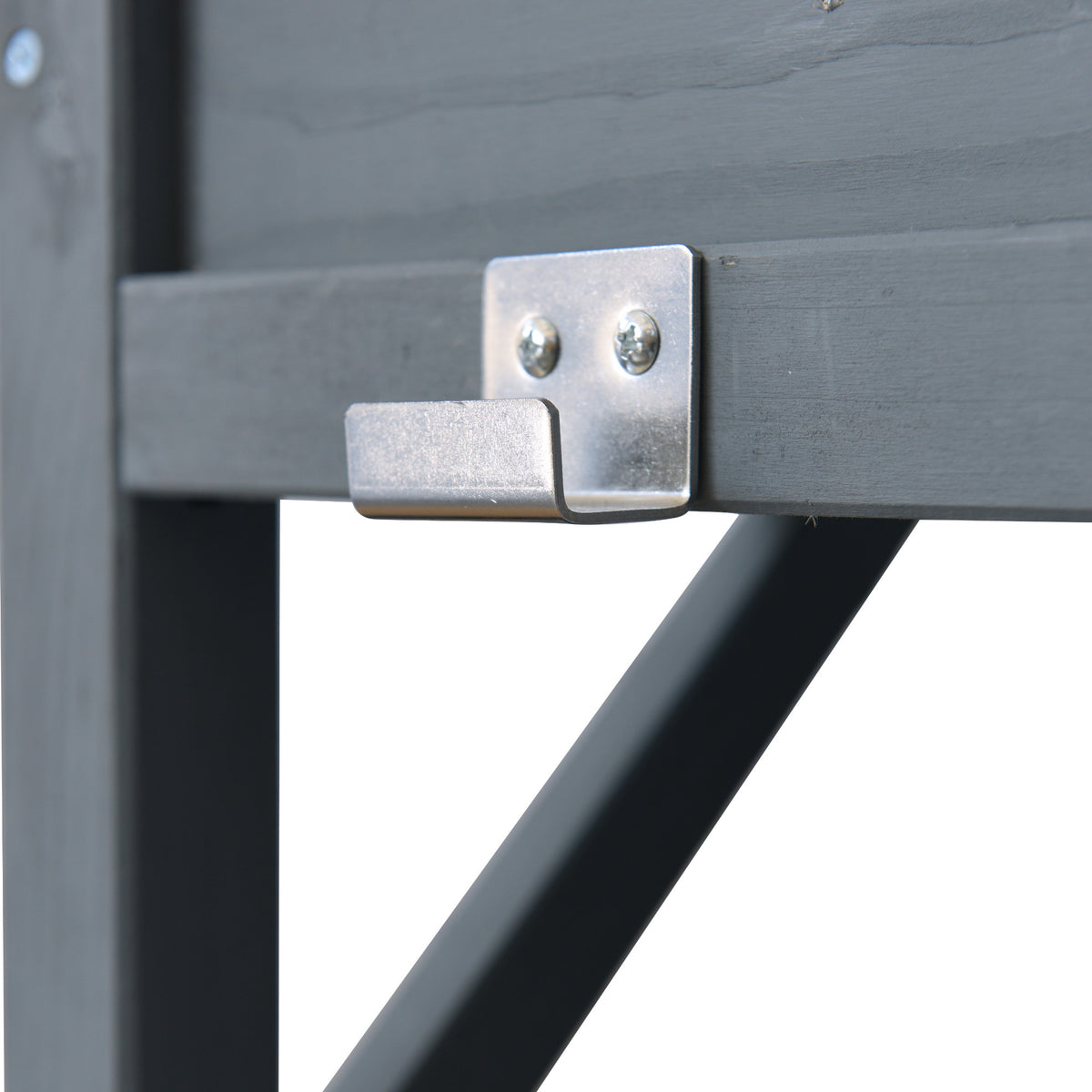 variant-group:rf-n707p228274g|Roomfitters 64.9" Outdoor Potting Bench Table, Rolling Kitchen Island with Hutch, Stainless Steel Top, Storage, Grey Blue