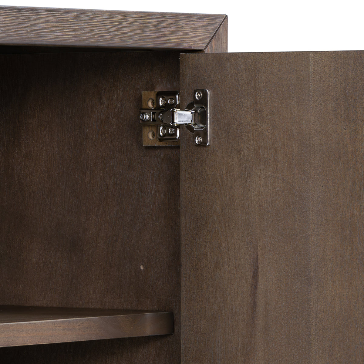 variant-group:rf-n711p410389d|Roomfitters 47.25-Inch Farmhouse Sideboard, 2-Door Buffet Cabinet, Medium Brown Wooden Storage Console, Metal Handles