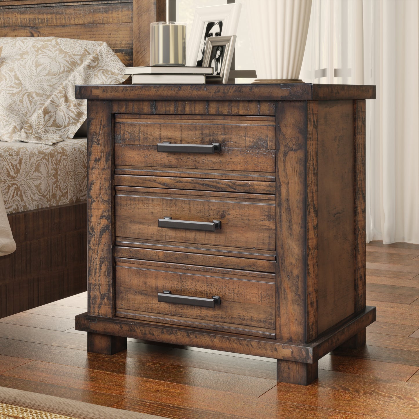 variant-group:rf-n701p455591d|Roomfitters 3 Drawer Reclaimed Solid Wood Farmhouse Nightstand Side Table, Rustic Bedside End Accent Furniture, Natural