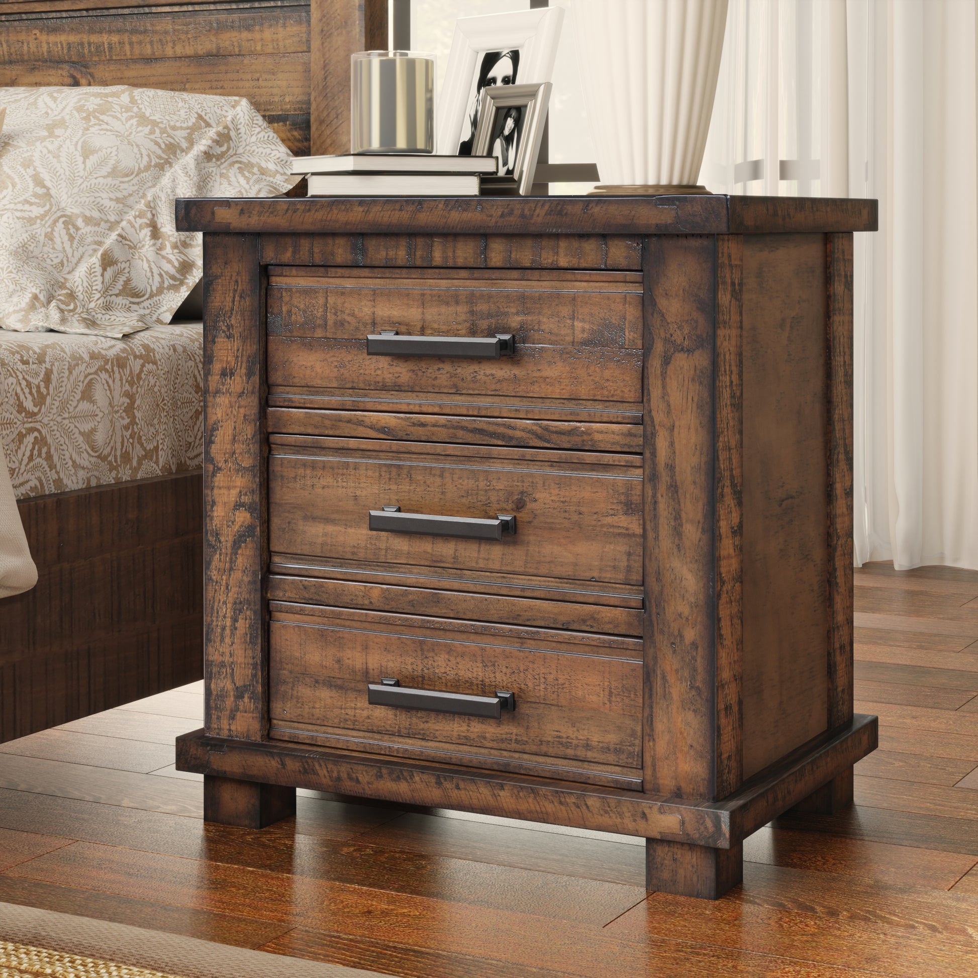 variant-group:rf-n701p455591d|Roomfitters 3 Drawer Reclaimed Solid Wood Farmhouse Nightstand Side Table, Rustic Bedside End Accent Furniture, Natural