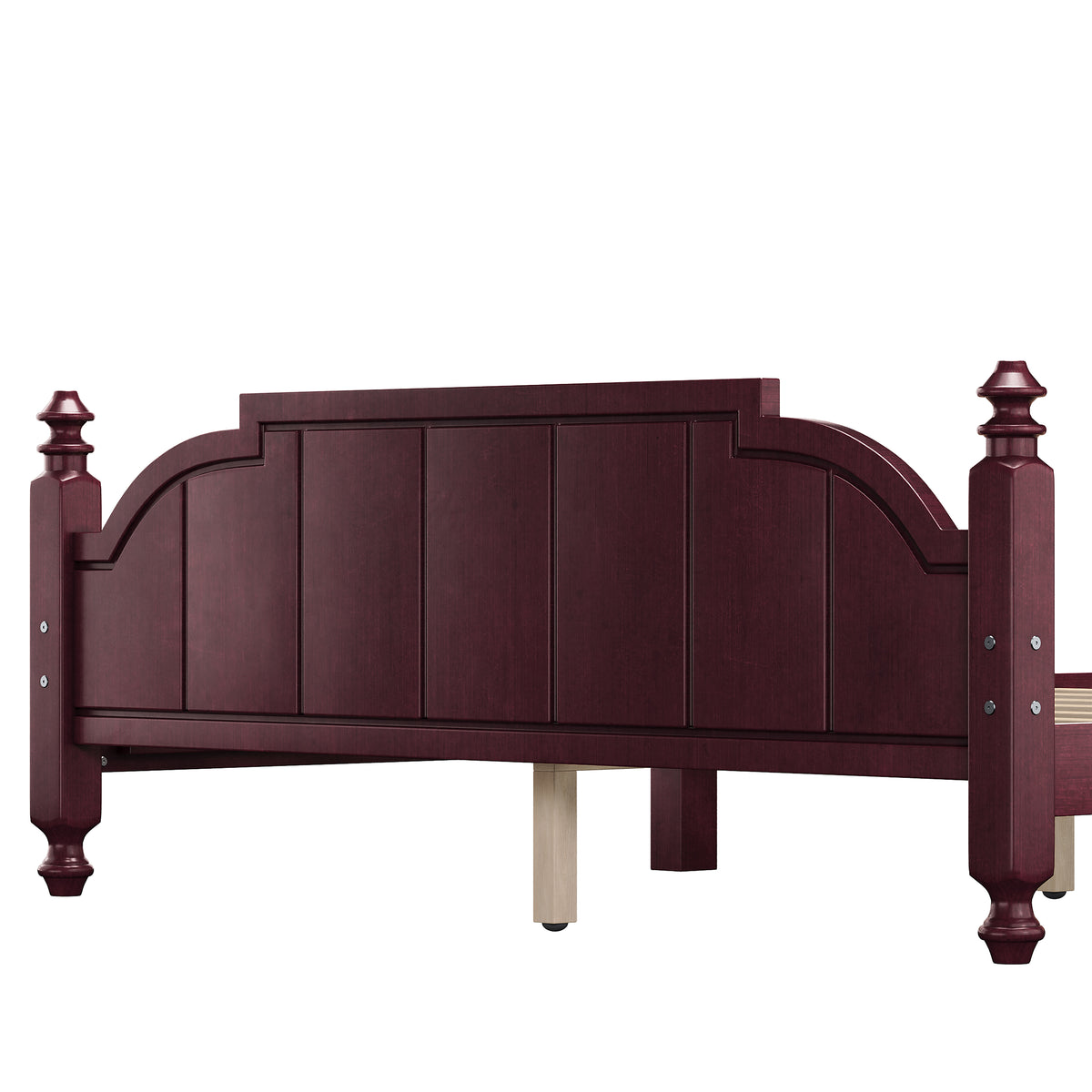variant-group:rf-n733p360940p|Roomfitters Queen Wood Platform Bed Frame with Curved Headboard, Vintage Style Slat Support, No Box Spring Required, Espresso