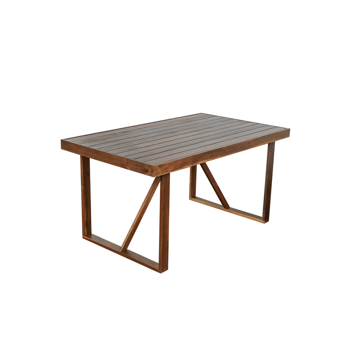 variant-group:rf-n711wy000472aae|Roomfitters 6-Piece Acacia Wood Outdoor Dining Set with Bench and 4 Chairs, Rectangular Table for Patio and Backyard, Brown