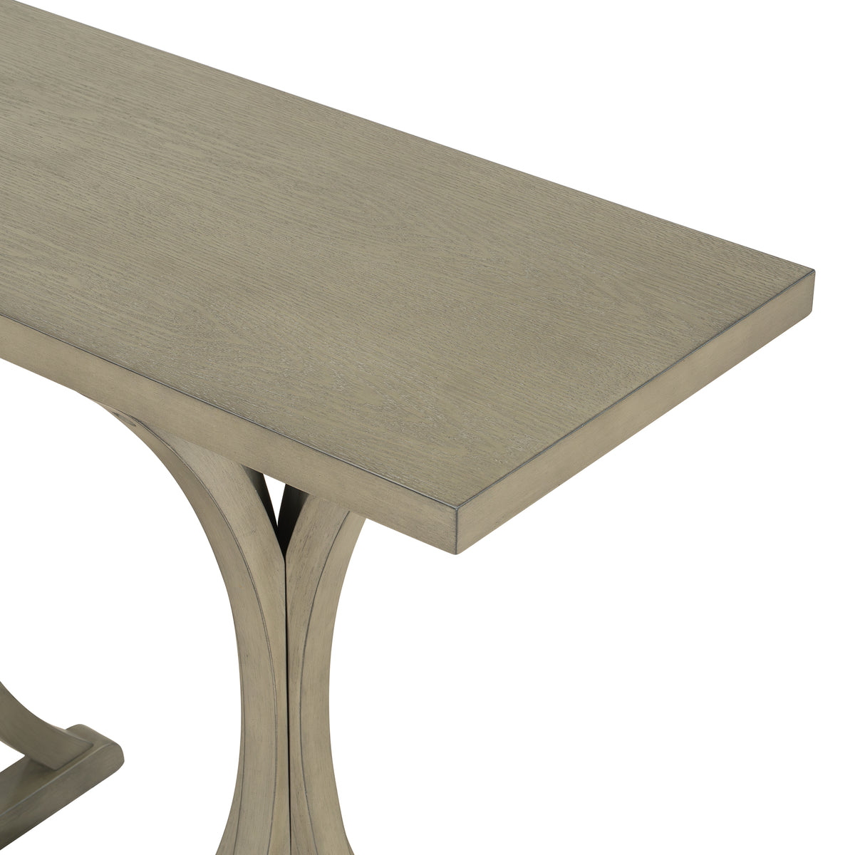 variant-group:rf-n711p295300e|Roomfitters 59.8" Console Table with Oak Veneer Top, Modern Arched Leg Entryway Sofa Table for Hallway & Living Room, Gray