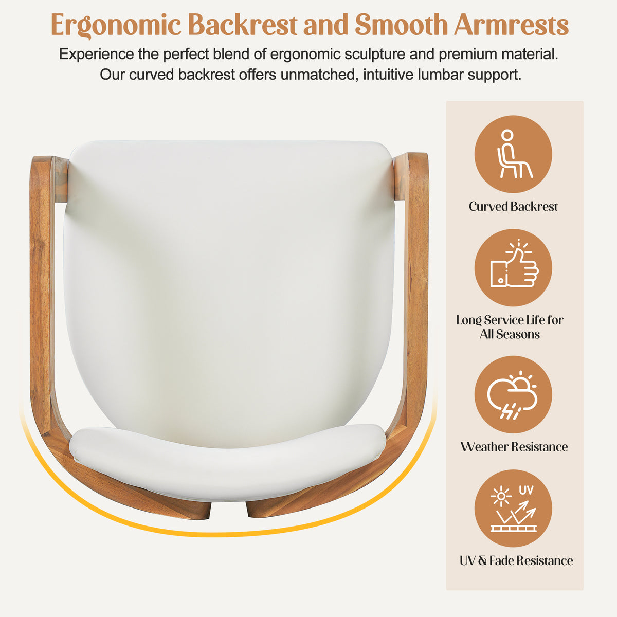 variant-group:rf-n704g201258a|Roomfitters 5-Piece Outdoor Acacia Wood Round Dining Set with Ergonomic Barrel Armchairs Beige Cushions
