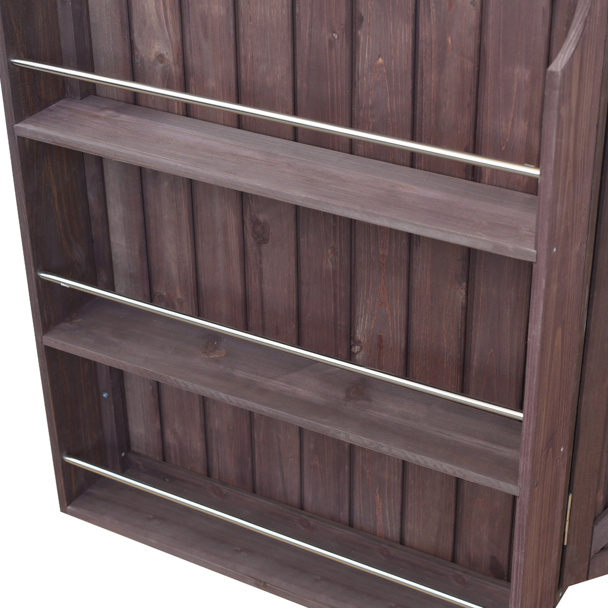variant-group:rf-n707p370287z|Roomfitters 42.1" Grill Cart, Outdoor Kitchen Island with Stainless Steel Top, BBQ Prep Station with Spice Rack, Dark Brown