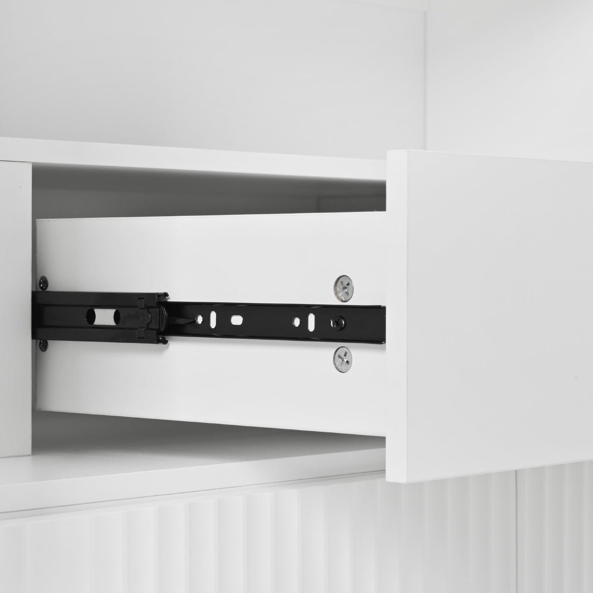 variant-group:rf-n707s000020w|Roomfitters 72" Tall Arched Kitchen Pantry Cabinet with Fluted Doors & Hidden Drawer, White