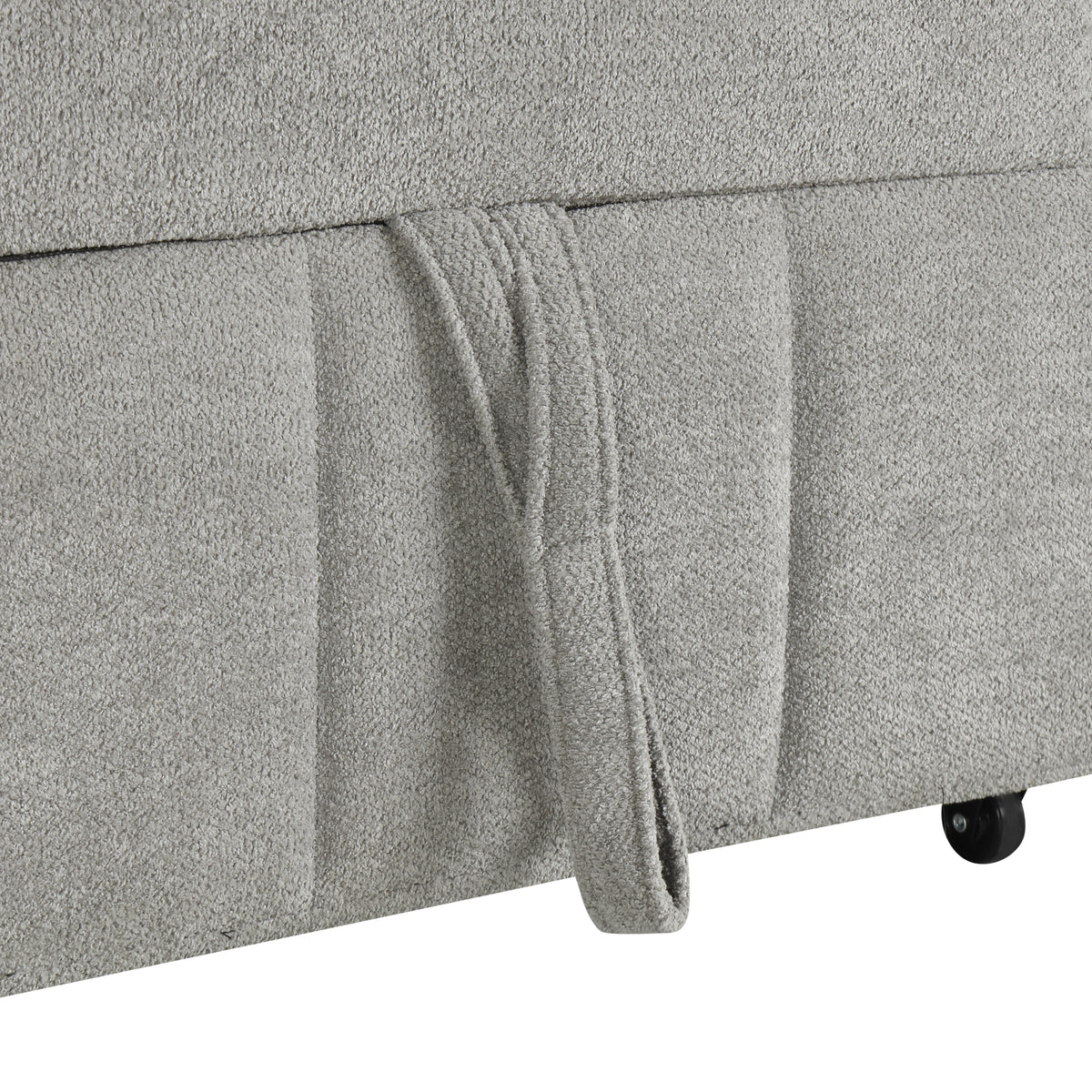 variant-group:rf-n711wy000467aae|Roomfitters 90" L-Shaped Sectional Sleeper Sofa with Storage Chaise and Pull Out Bed, Fold Down Cup Holder Table, Grey
