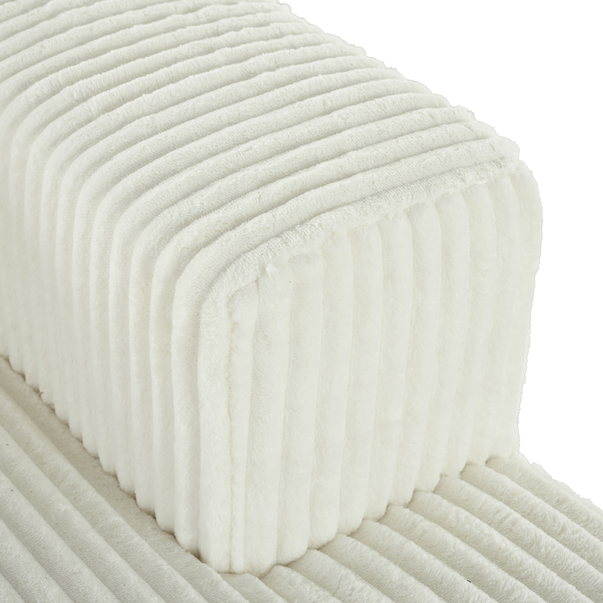 variant-group:rf-n711wy000449aak|Roomfitters Corduroy Double Sofa Bed with Pillows, Modern Convertible Couch for Living Room, Apartment, White