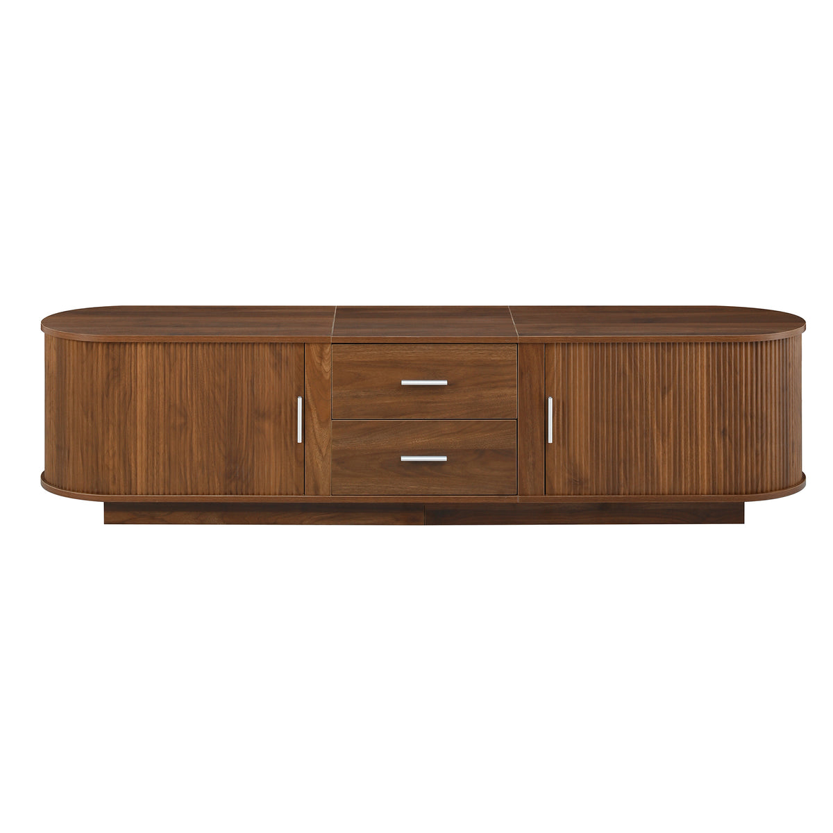 variant-group:rf-n724p420639d|Roomfitters Modern Entertainment Center Console Table with 2 Central Drawers, Antique Brown