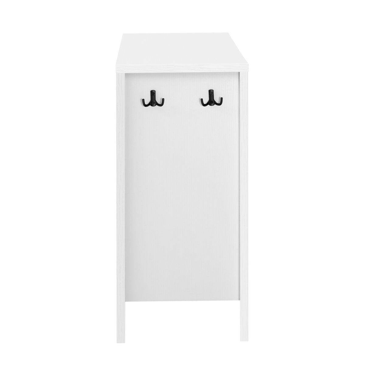 variant-group:rf-n711p345165k|Roomfitters Sideboard Buffet Cabinet with 4 Door Mid-century Modern Geometric Storage and Open Shelf for Kitchen & Dining, White