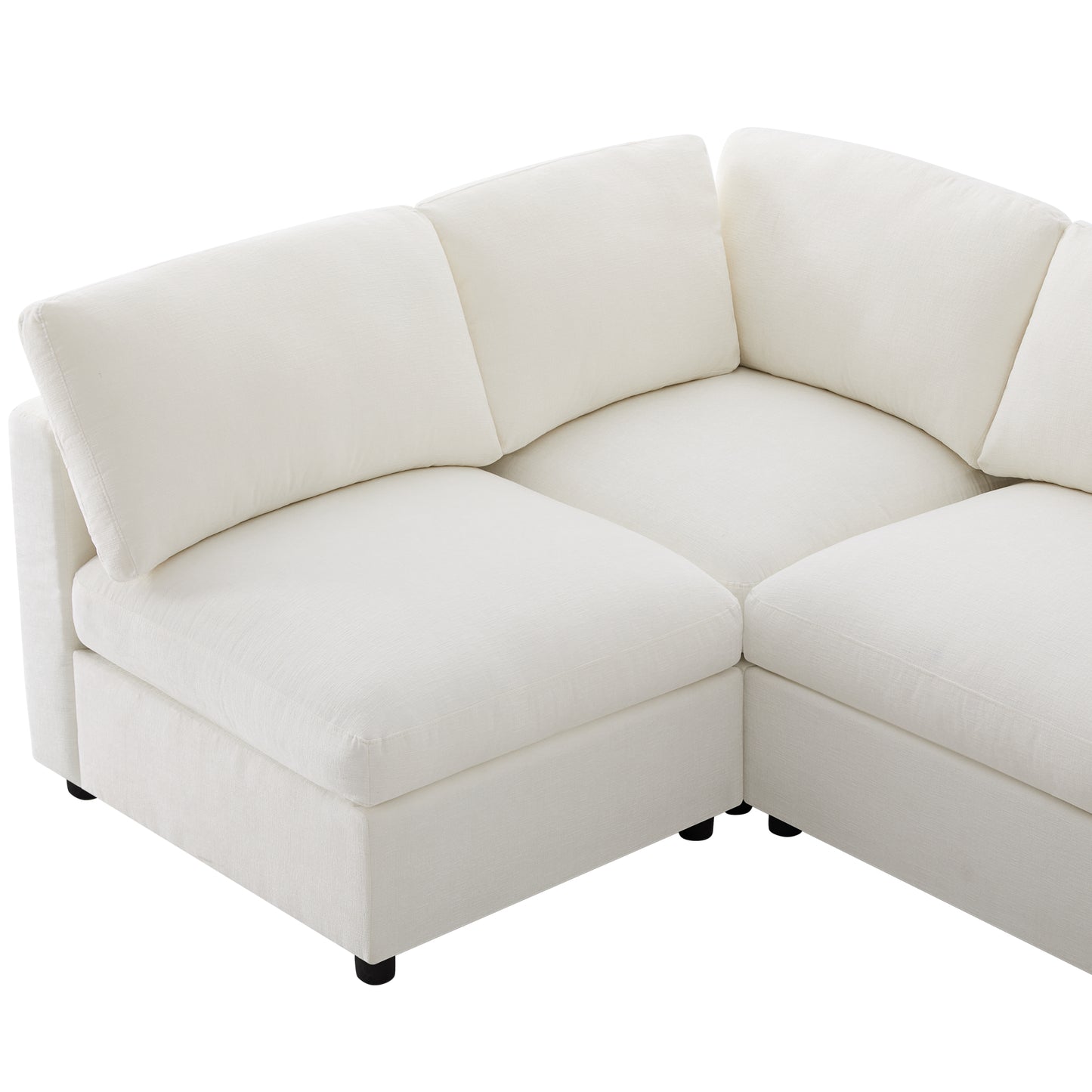 variant-group:rf-n723s9792a|Roomfitters 129 Inch Oversized U-Shaped Modular Sectional Sofa, Large Upholstered Living Room Seating Couch Furniture, White