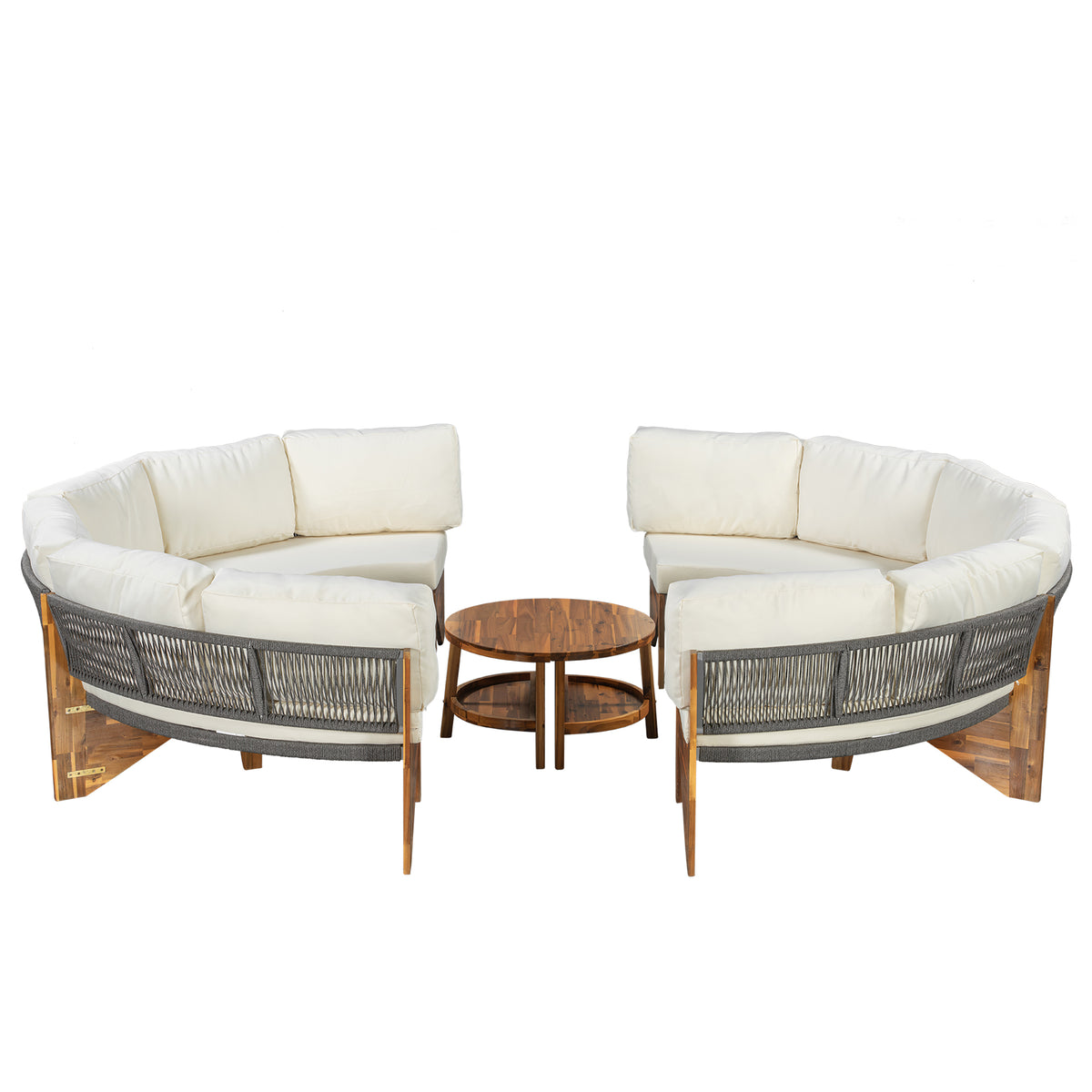 variant-group:rf-n711wy000468aaa|Roomfitters 3-Piece Outdoor Sofa Set for 6, Half-Moon Patio Conversation Set, Beige Cushions, Rope Woven Steel Sectional