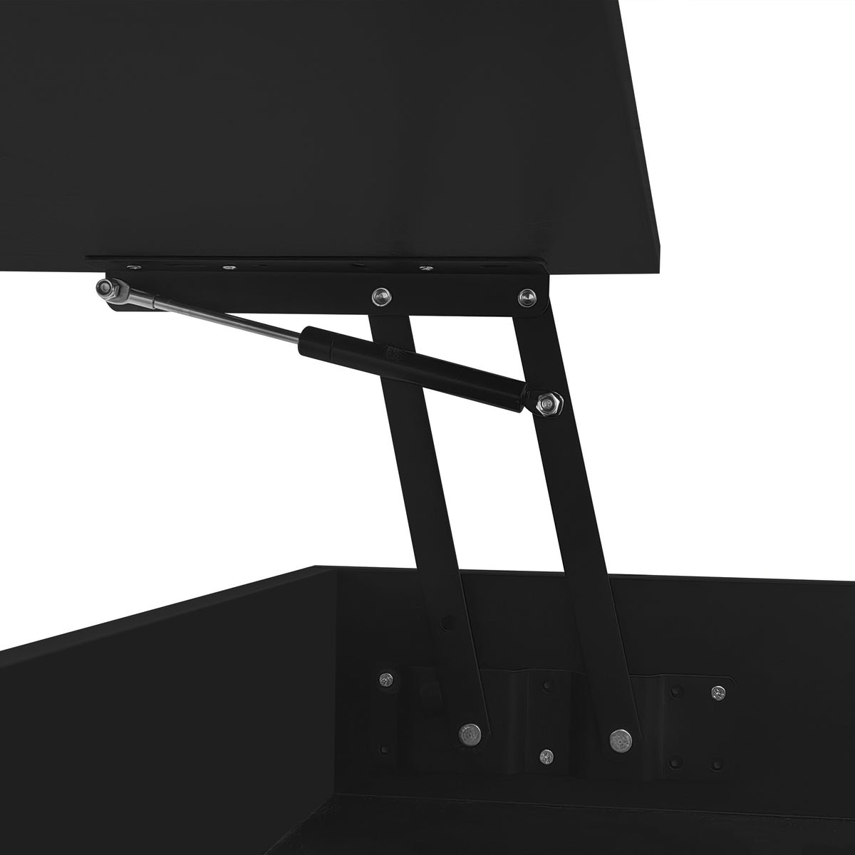 variant-group:rf-n724p290043b|Roomfitters Lift-Top Square Coffee Table with Glass Surface, Hidden Storage, High Gloss Finish, Black