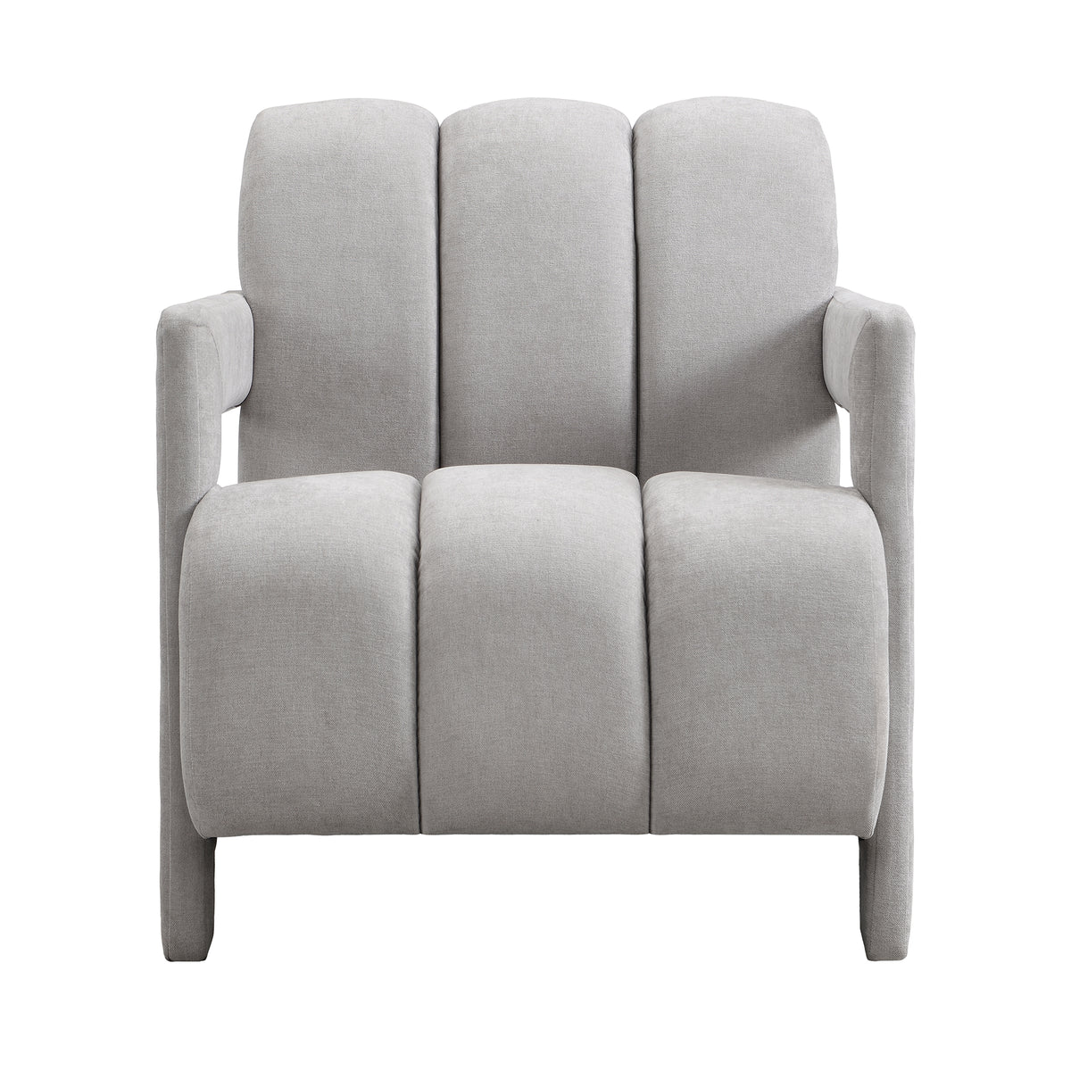 variant-group:rf-n724p256551e|Roomfitters Modern Minimalist Leisure Armchair with L-Shaped Armrests and Polyester Upholstery, Gray