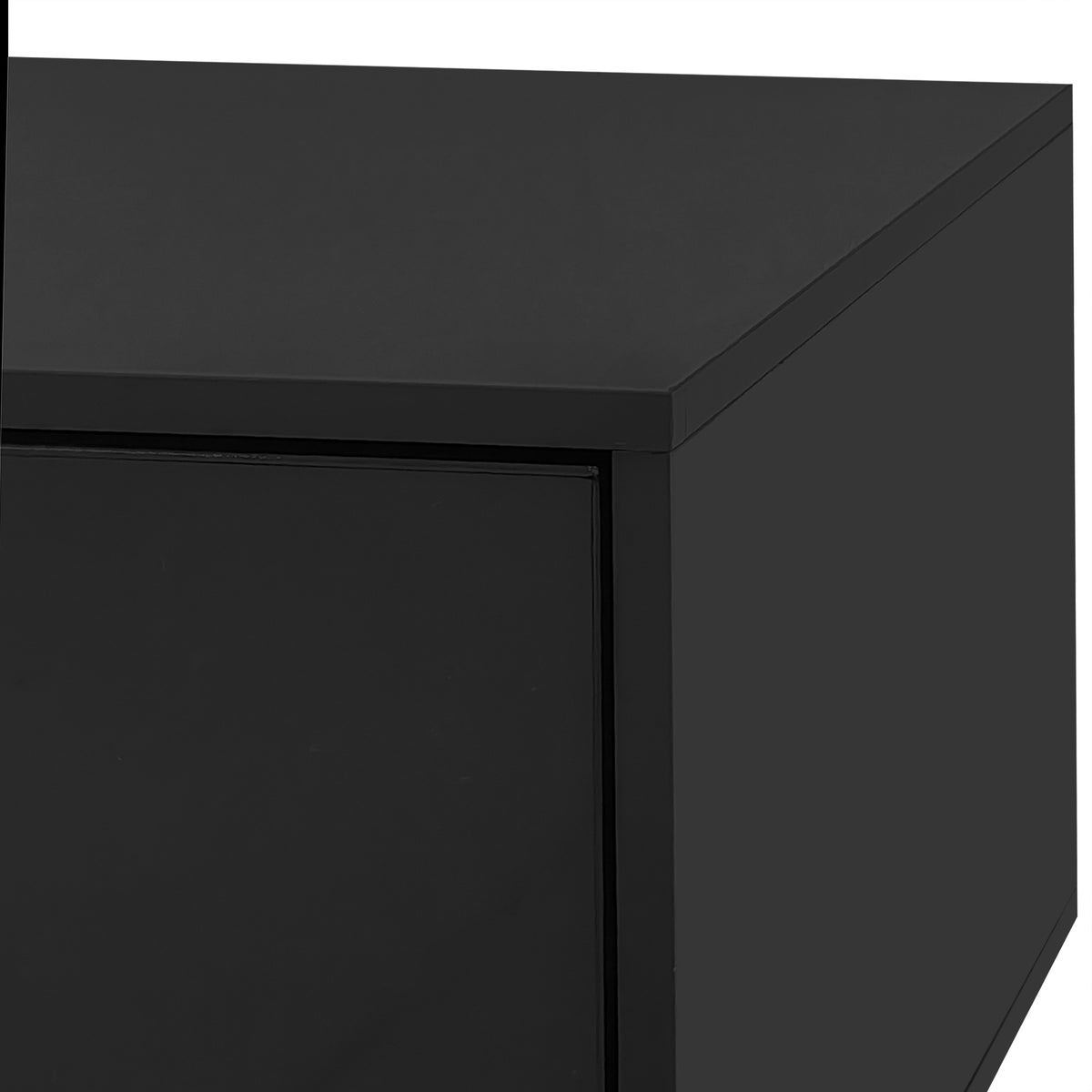variant-group:rf-n724p294656b|Roomfitters Modern Glossy Coffee Table with Storage Space and Light Accent, Rectangle Center Table for Living Room, Black