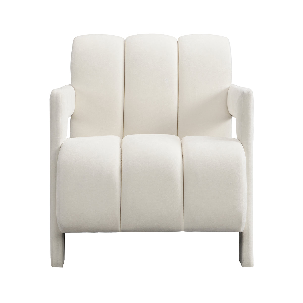 variant-group:rf-n724p256551a|Roomfitters Modern Minimalist Leisure Armchair with L-Shaped Armrests and Polyester Upholstery, White