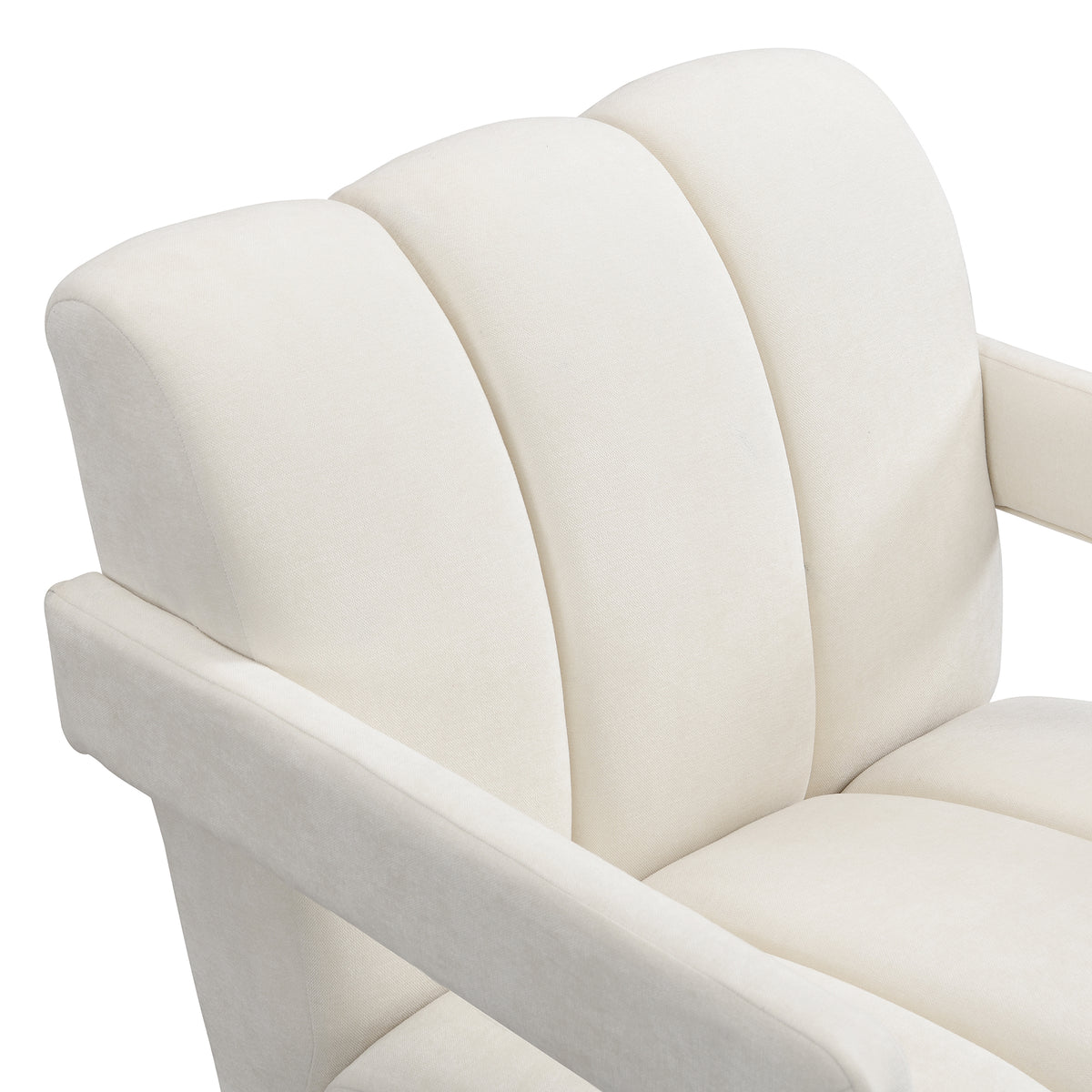 variant-group:rf-n724sj000138aaa|Roomfitters Modern Minimalist Armchairs with L-Shaped Armrests and Polyester Upholstery, Set of 2 , White