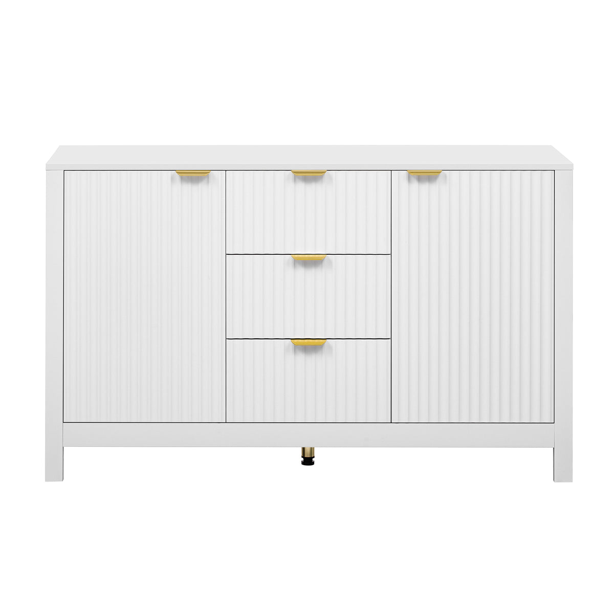 variant-group:rf-n711p269066k|Roomfitters Sideboard Buffet Cabinet with 3 Drawers, Mid-century Modern Fluted Accent Storage for Kitchen & Dining, White