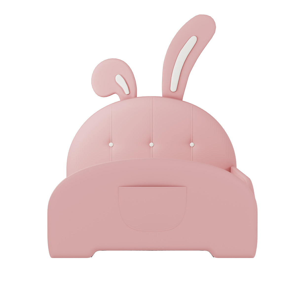 variant-group:rf-n733p198764h|Roomfitters Rabbit-Shaped Princess Twin Platform Bed with Upholstered Headboard and Footboard, Pink
