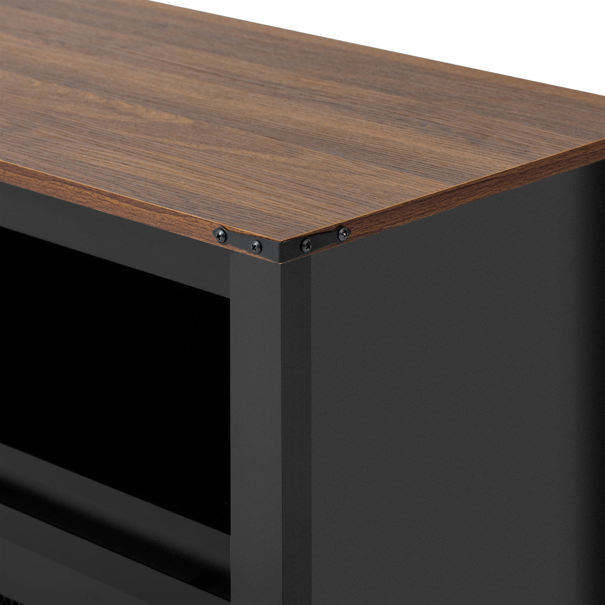 variant-group:rf-n711p347388b|Roomfitters 59.3" Sideboard Buffet Cabinet with Sliding Barn Doors, Modern Farmhouse Storage for Kitchen & Dining, Black