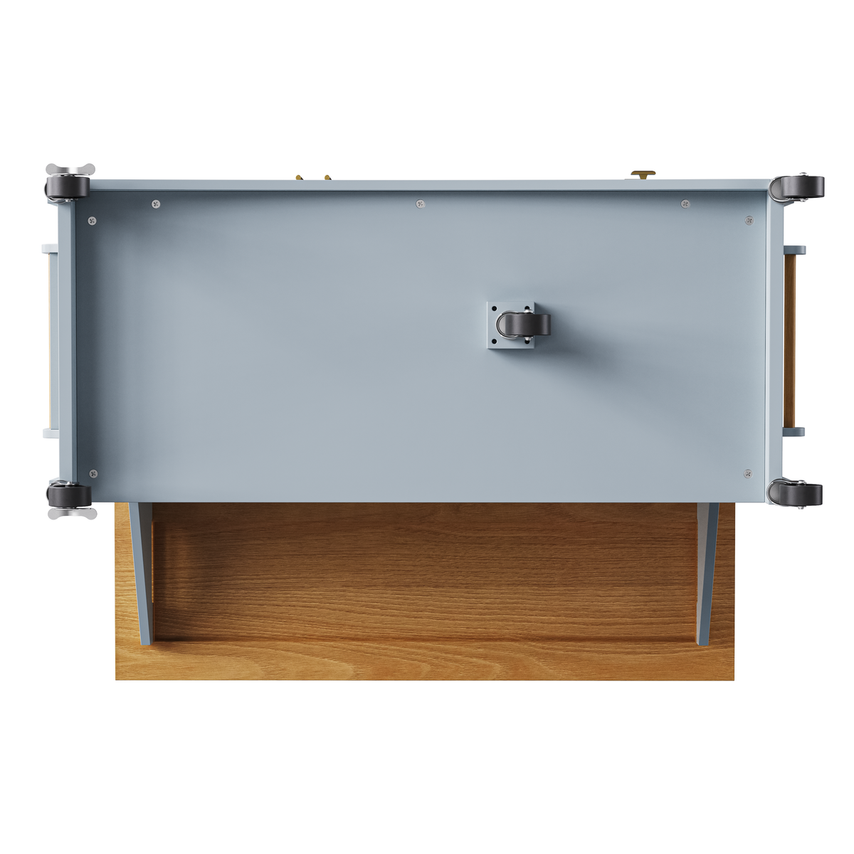 variant-group:rf-n707p195393g|Roomfitters 52" Kitchen Island with Drop Leaf, Rolling Kitchen Cart with Storage Cabinet, Spice Rack, Towel Rack, Adjustable Shelf, Blue Grey