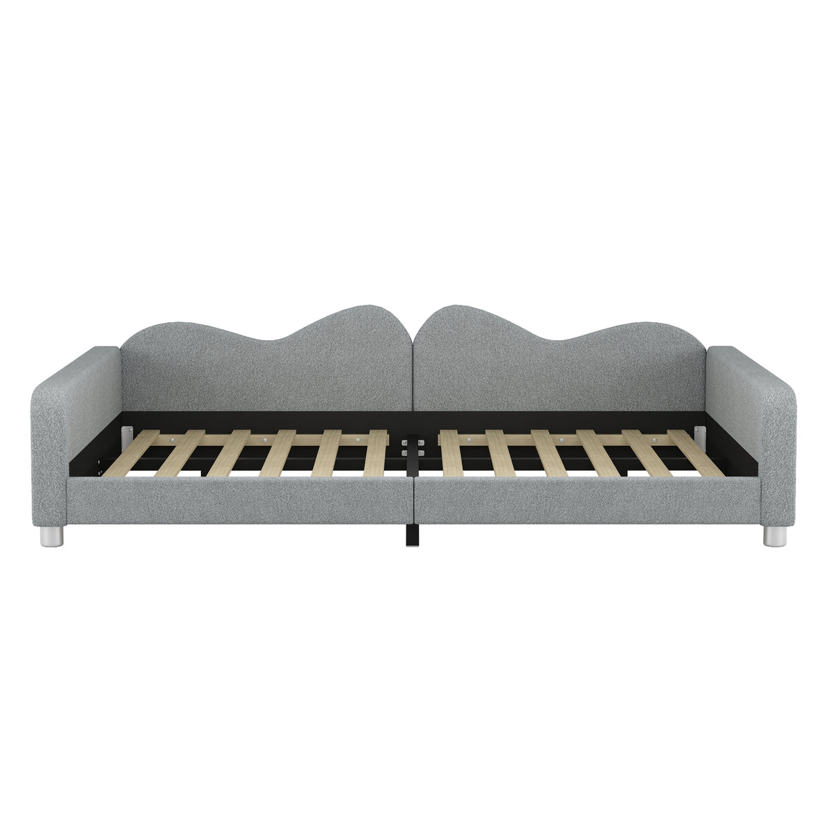 variant-group:rf-n733p234605e|Roomfitters Full Size Upholstered Daybed, Sherpa Fabric Sofa Bed with Cloud-Shaped Backrest, Sturdy and Stylish Design, No Box Spring Needed, Gray