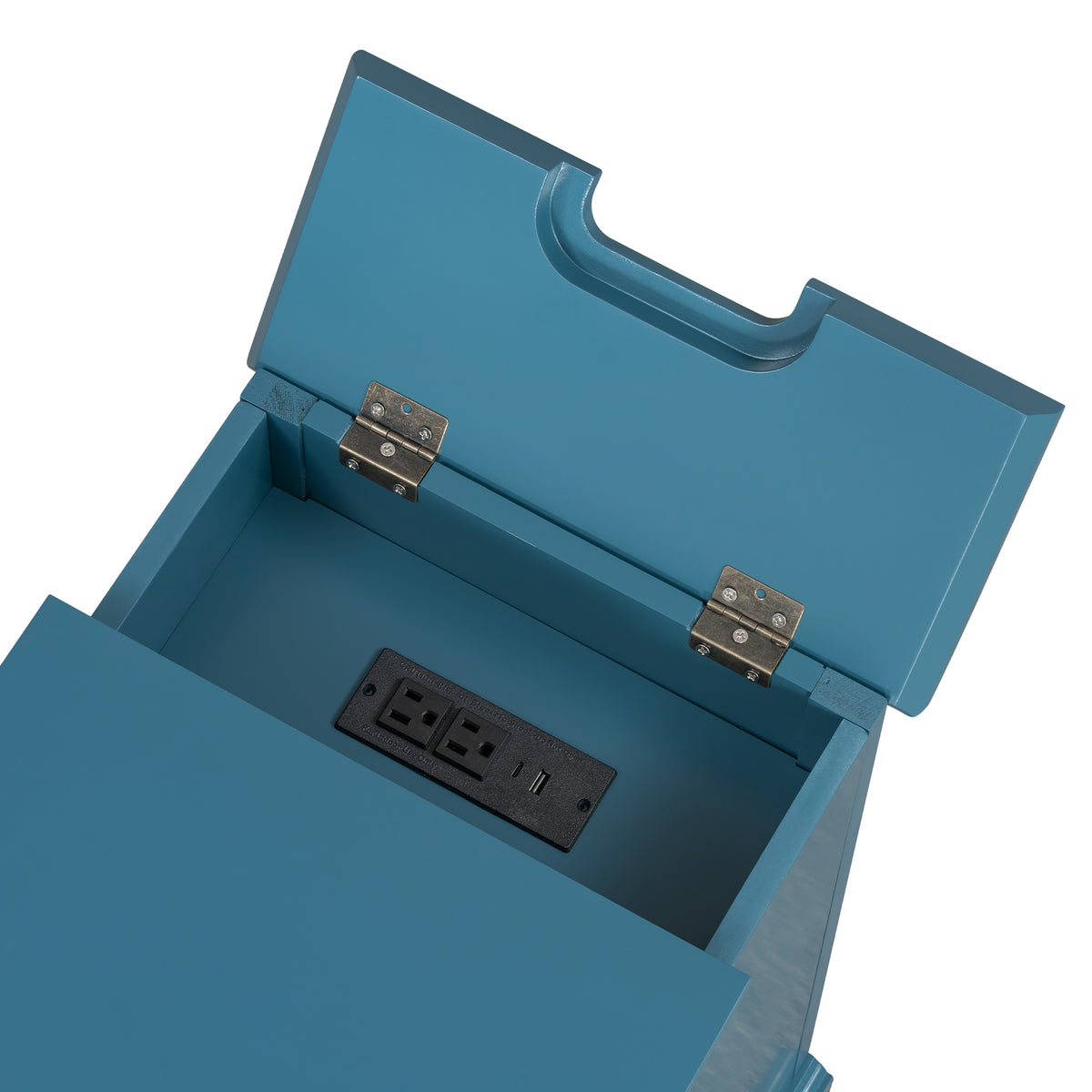 variant-group:rf-n724p353565m|Roomfitters Classic Charging End Table with USB Ports and Storage Drawer, Navy Blue