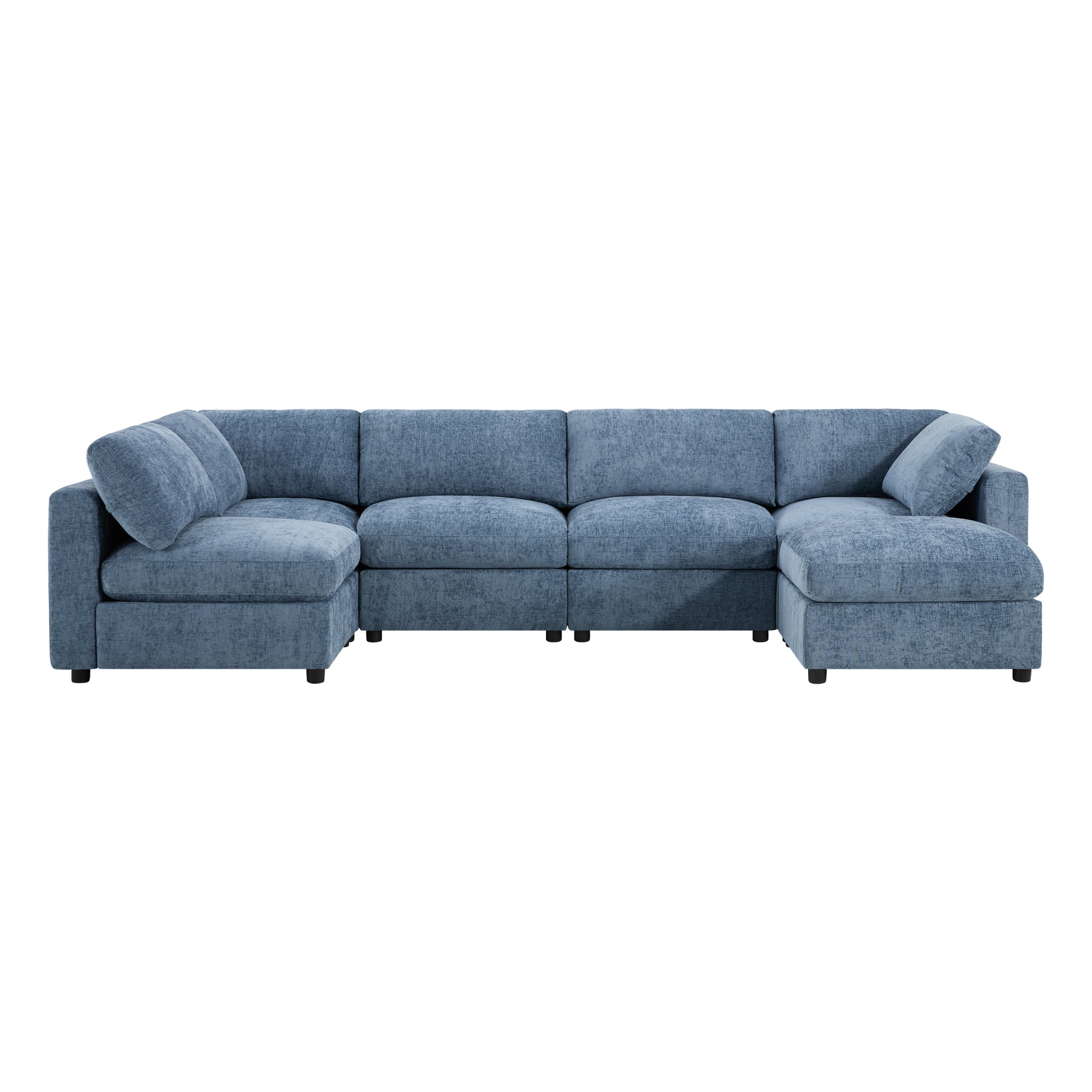 variant-group:rf-n723s9792k|Roomfitters 129 Inch Oversized U-Shaped Modular Sectional Sofa, Large Upholstered Living Room Seating Couch Furniture, Blue