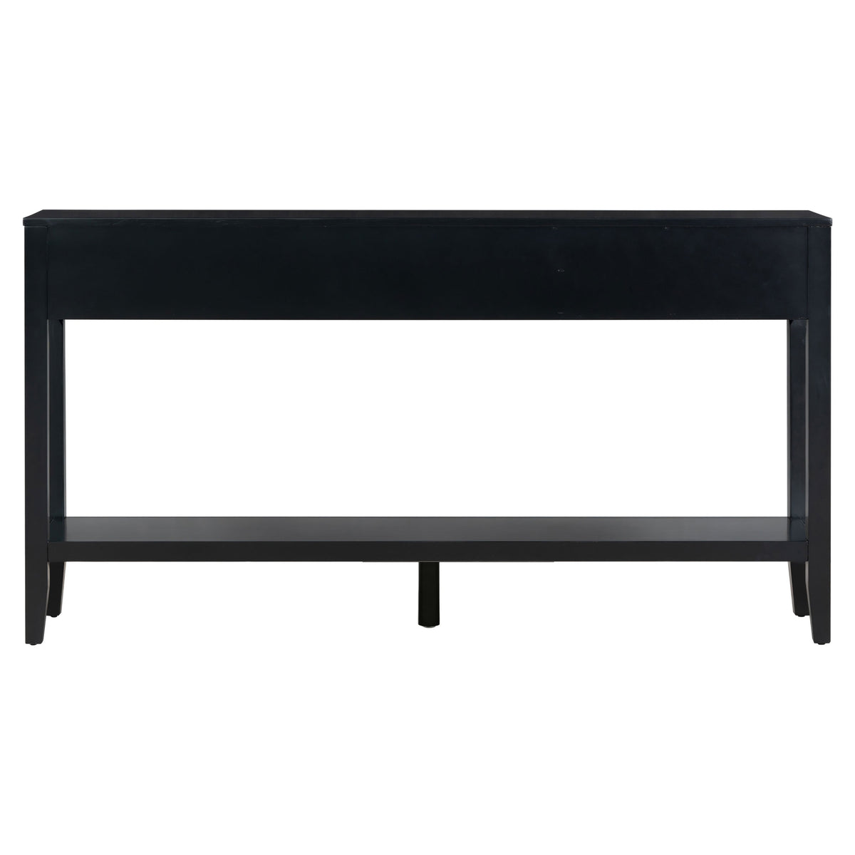 variant-group:rf-n711p410445b|Roomfitters 59.1" Farmhouse Entryway Table with 3 Drawers, Slim Console Sofa Table with Open Shelf for Hallway, Black