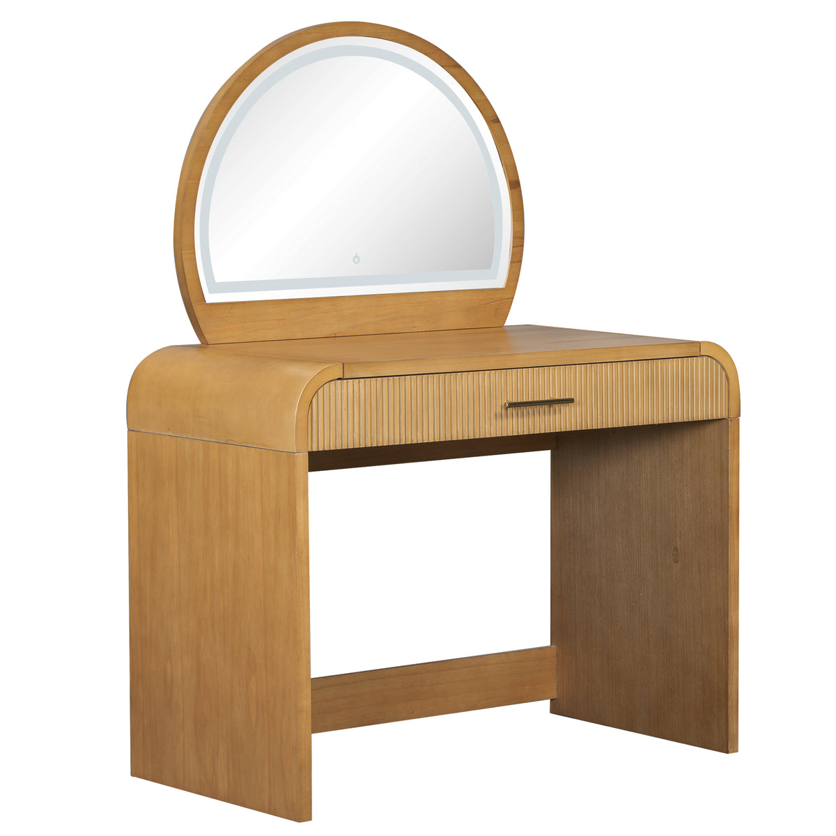 variant-group:rf-n704p196658n|Roomfitters 39-Inch Makeup Vanity Table with Touch Screen Lighted Mirror, Dressing Table with Drawer for Bedroom, Natural