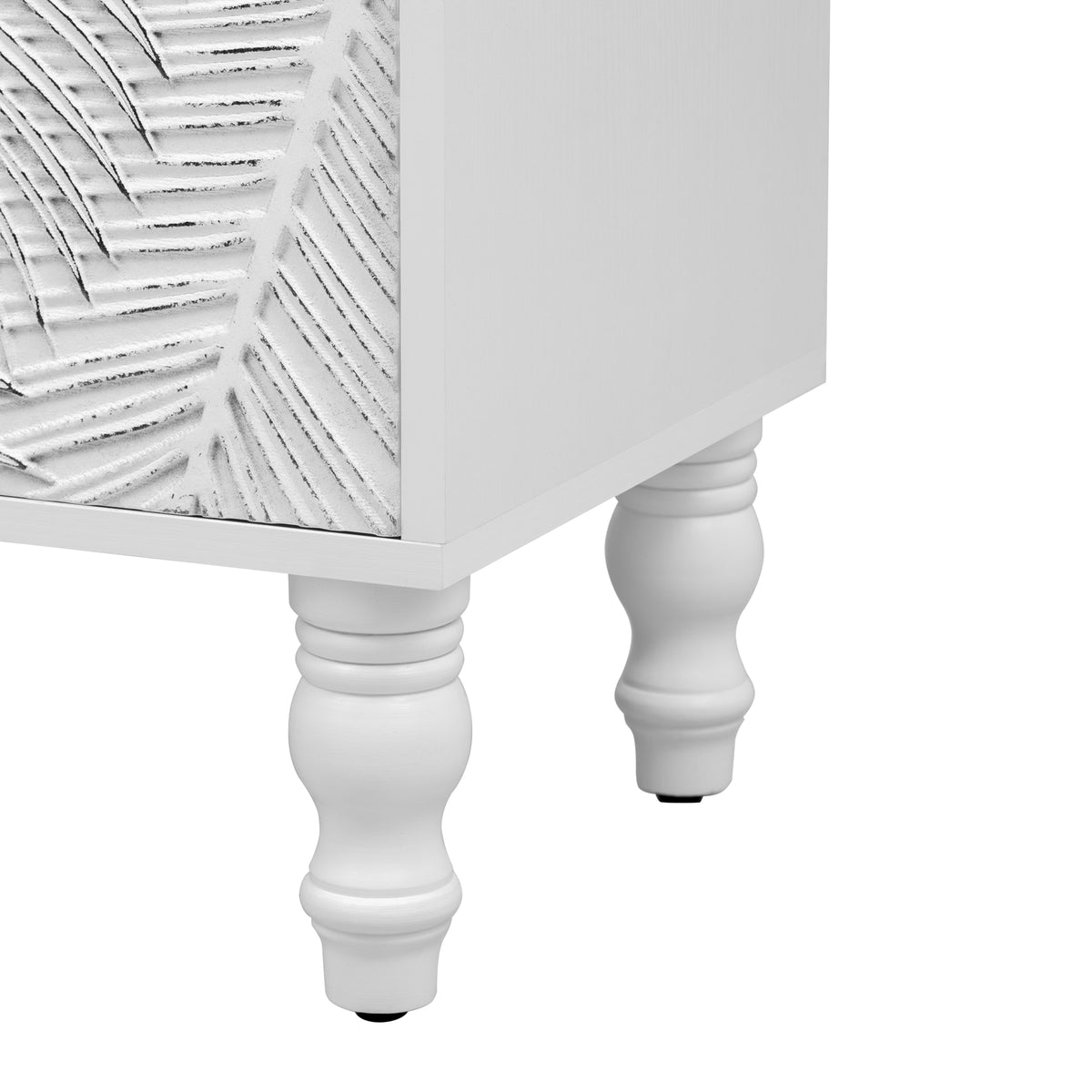 variant-group:rf-n724p233372k|Roomfitters Modern TV Stand for up to 43 Inch TV, Entertainment Console with Storage Compartments and Wood Legs, White