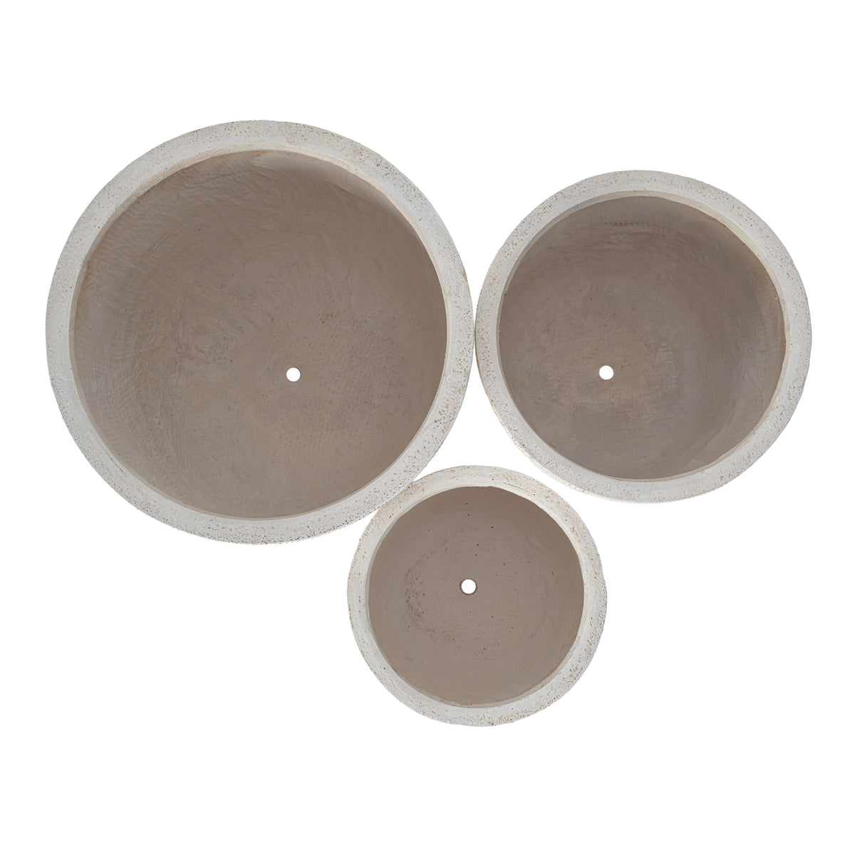 variant-group:rf-n711p406660a|Roomfitters Lightweight MGO Planter Set of 3, Round Weather Resistant Outdoor Indoor Flower Pots for Garden Patio, Beige