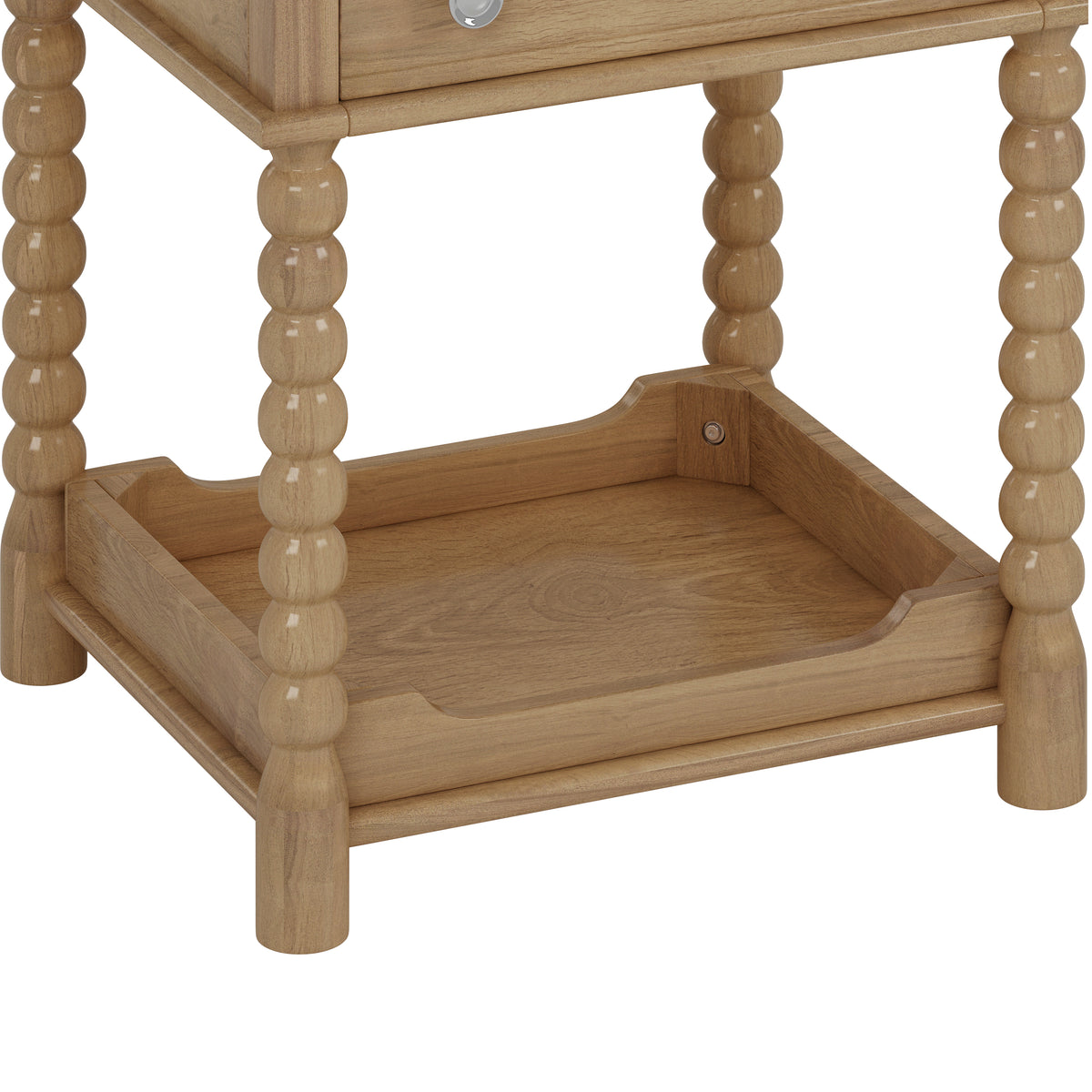 variant-group:rf-n733p206240m|Roomfitters Retro Nightstand Bedside Table with Open Shelf and Storage Compartment, Metal Handle Accent, Natural