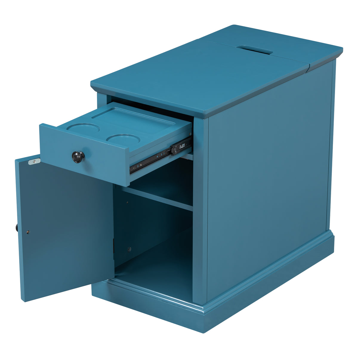 variant-group:rf-n724p353565m|Roomfitters Classic Charging End Table with USB Ports and Storage Drawer, Navy Blue