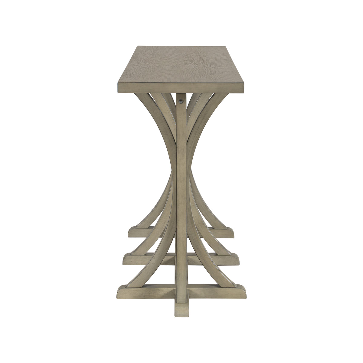 variant-group:rf-n711p295300e|Roomfitters 59.8" Console Table with Oak Veneer Top, Modern Arched Leg Entryway Sofa Table for Hallway & Living Room, Gray
