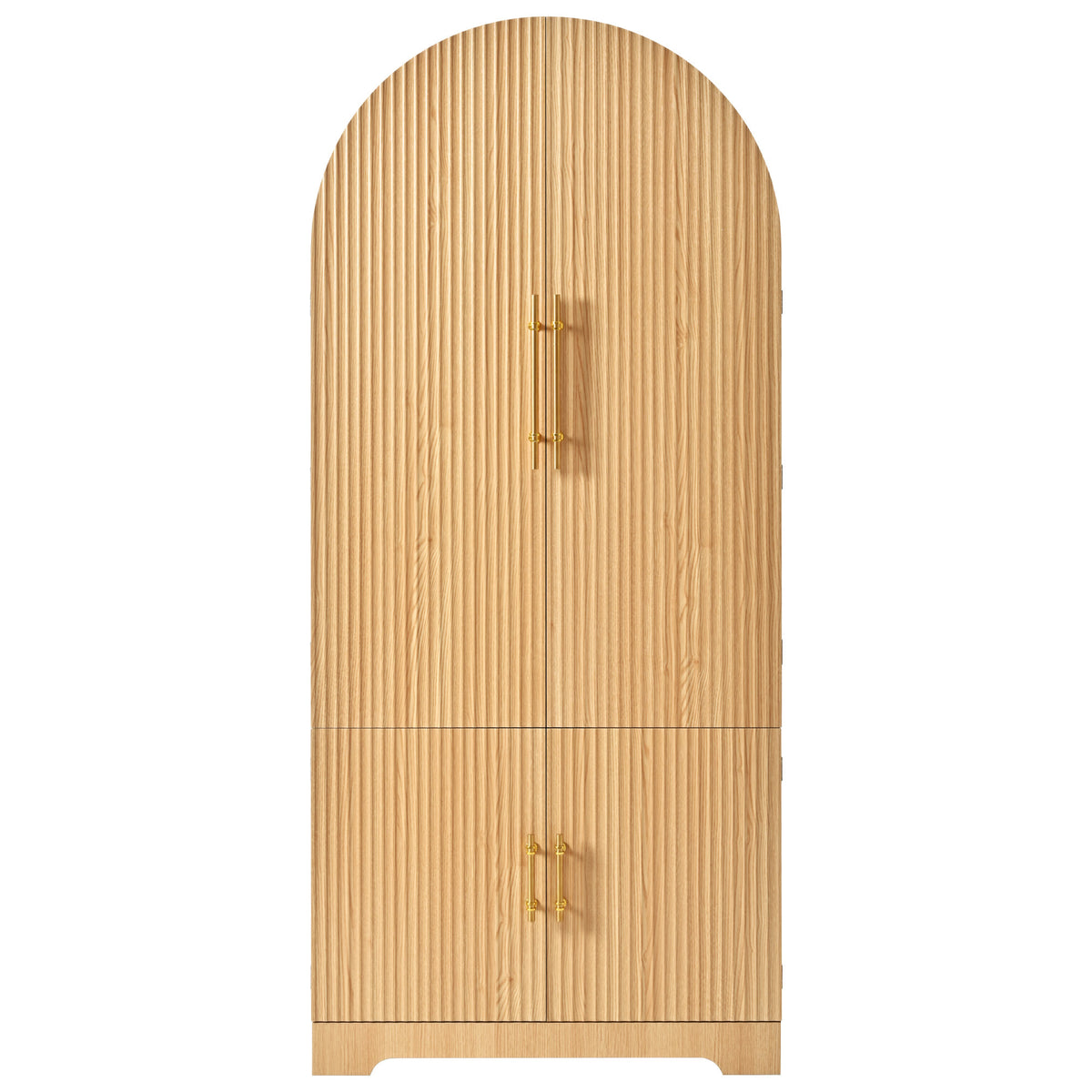 variant-group:rf-n707s000020y|Roomfitters 72" Tall Arched Kitchen Pantry Cabinet with Fluted Doors & Hidden Drawer, Natural