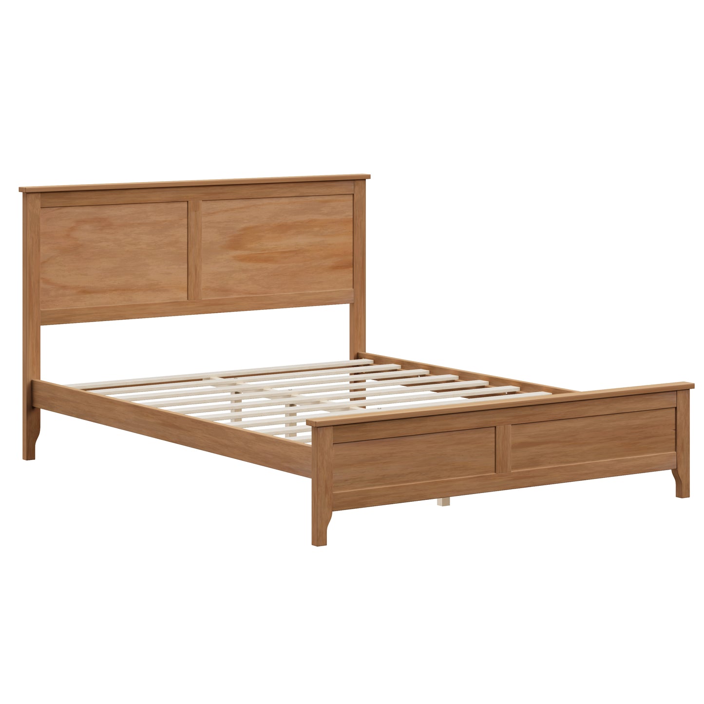 variant-group:rf-n701bs701p414285s|Roomfitters Queen Size Bed Frame with Paneled Headboard and Footboard, Traditional Wooden Platform Bed Frame, Seadrift