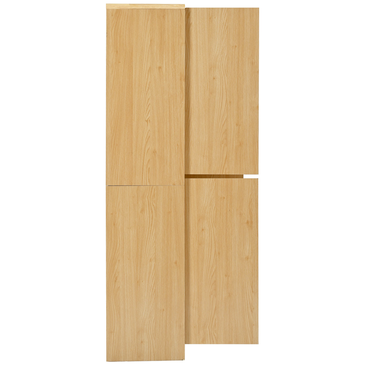 variant-group:rf-n707s000021y|Roomfitters 72" Tall Farmhouse Kitchen Pantry Cabinet with Curved Profile & 8 Door Shelves, Natural Oak