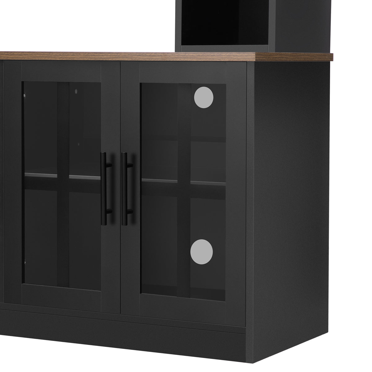 variant-group:rf-n724sj000159aab|Roomfitters 95.5"W Large Wall Unit Entertainment Center, 39" LED Fireplace, Black & Brown