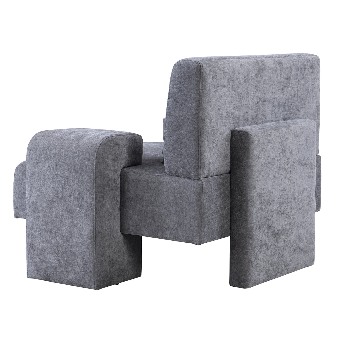 variant-group:rf-n724sj000130aae|Roomfitters Oversized Mid-Century Armchair 48” Wide with Soft Cushion and Wood Frame, Lounge Reading Chair, Gray