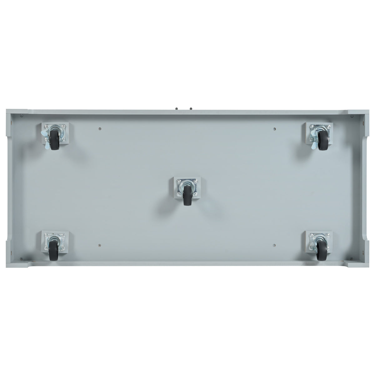 variant-group:rf-n707s221571g|Roomfitters Kitchen Island with Tilt Out Trash Can and Power Outlet, Fluted Storage Cabinet on Wheels, Grey+Blue