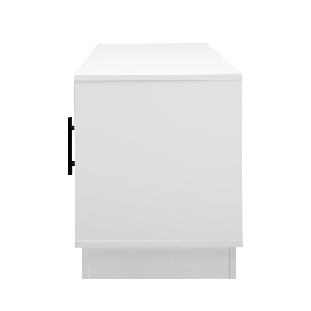 variant-group:rf-n724p284467k|Roomfitters Modern Minimalist TV Stand for up to 75 Inch TV, Entertainment Console Cabinet with Adjustable Shelves, White