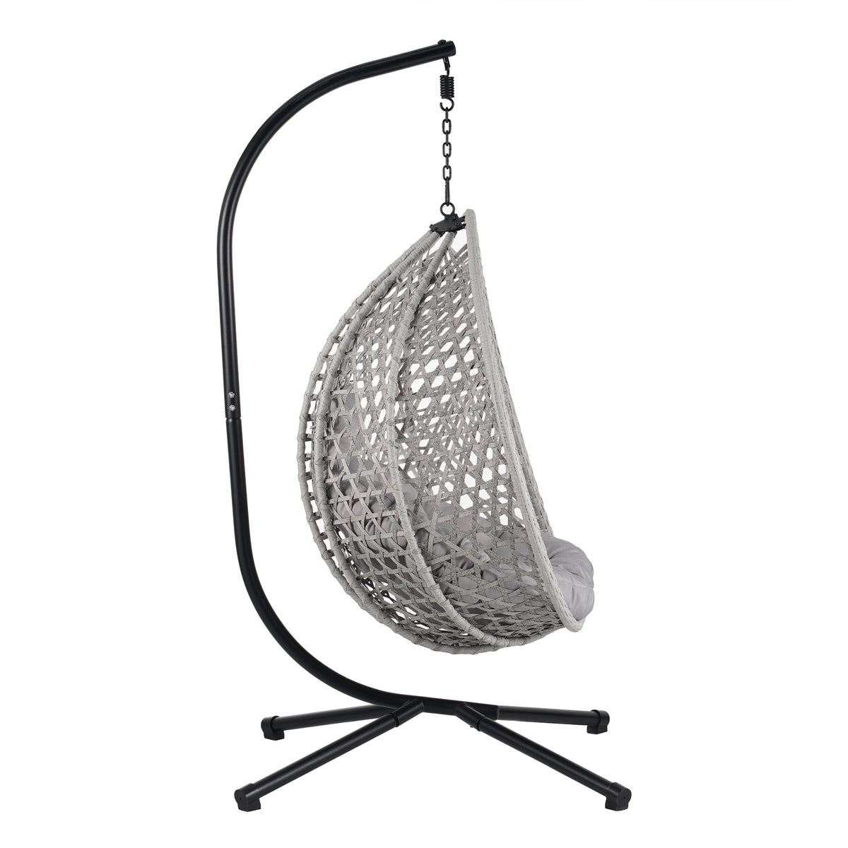 variant-group:rf-n711p255131e|Roomfitters Versatile Hanging Egg Chair for Indoor and Outdoor Use, Gray+Gray