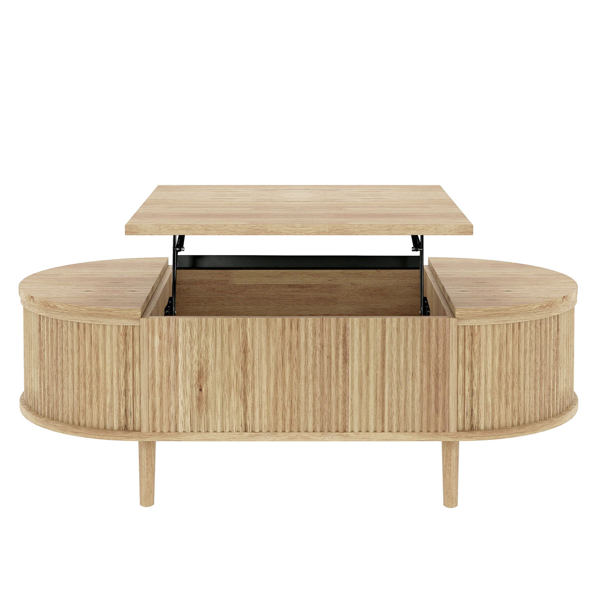variant-group:rf-n724p416050d|Roomfitters Minimalist Oval Lift-Top Coffee Table with Wood Wave Grain Finish, Acacia Wood