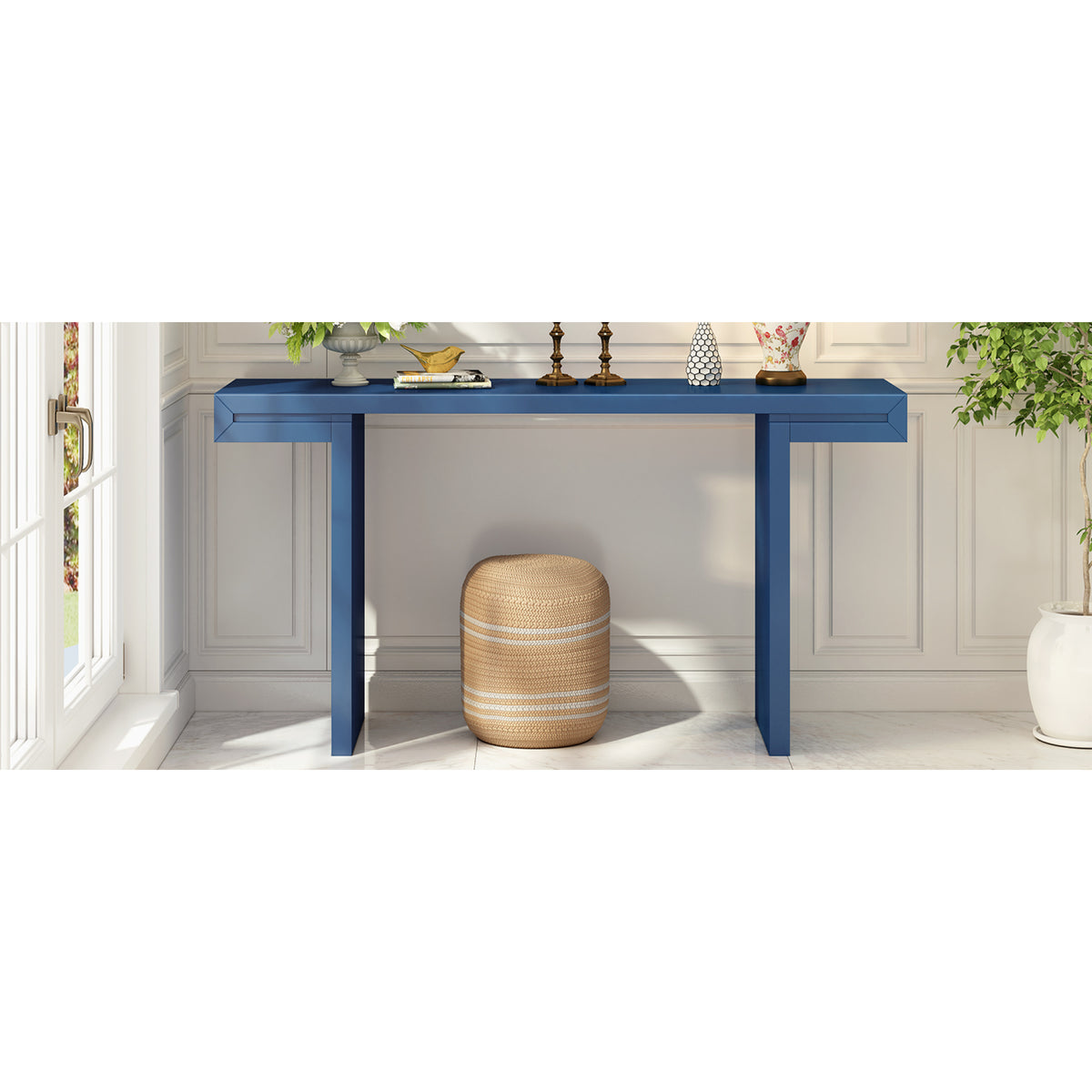 variant-group:rf-n711p303209v|Roomfitters 60" Modern Minimalist Console Table, Slim Entryway Sofa Table for Hallway and Living Room Decor, Navy Blue