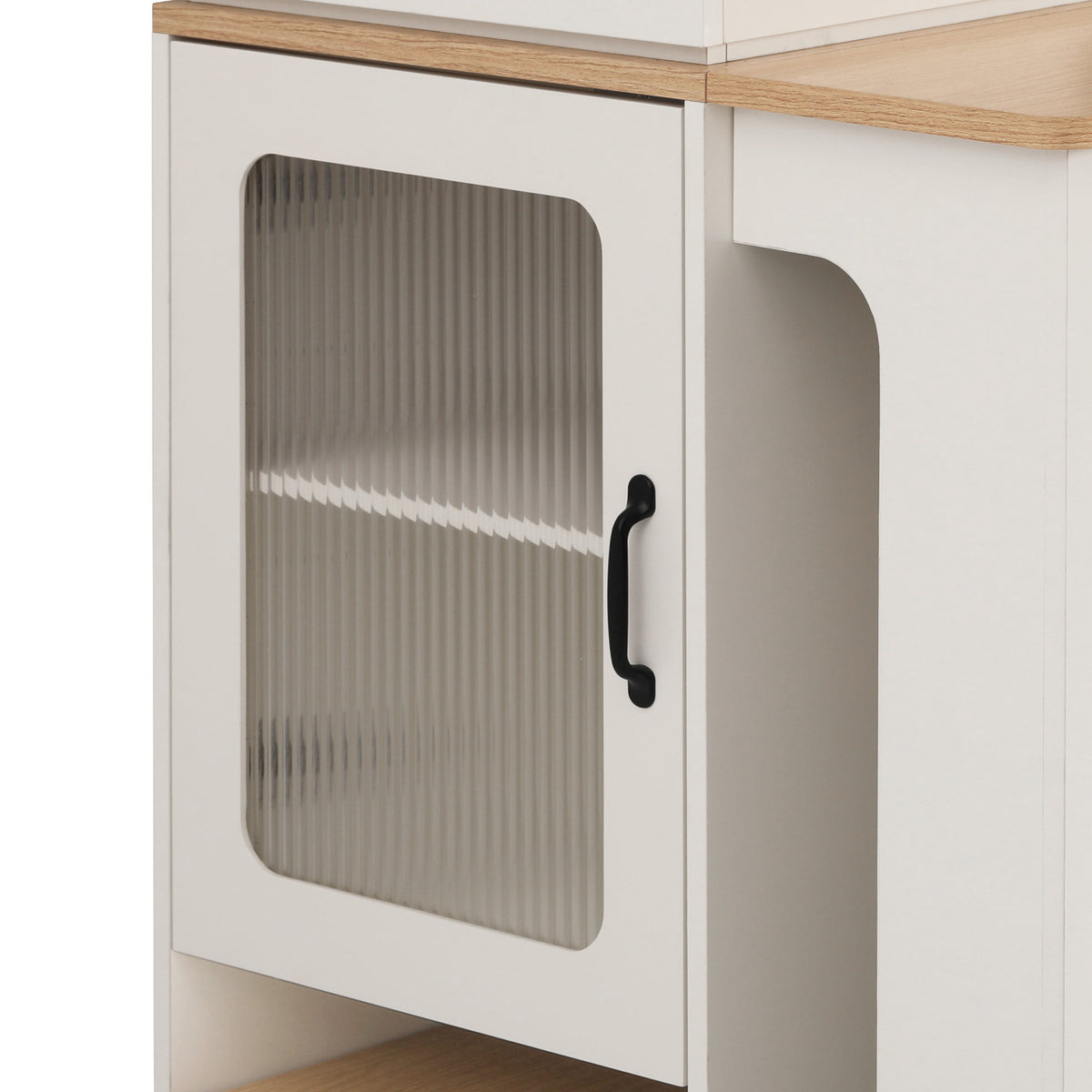 variant-group:rf-n707s000017w|Roomfitters 59.5" Kitchen Island with 41.8" Extendable Dining Table, Double-Sided Storage, Power Outlet, 2 Drawers, White