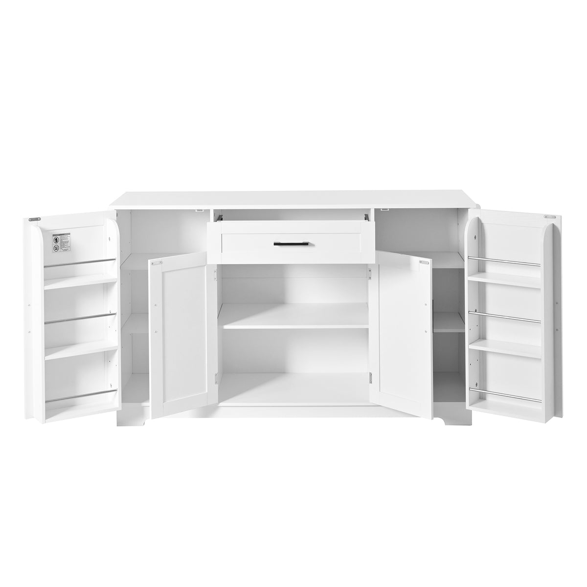 variant-group:rf-n711p437643k|Roomfitters Modern Contemporary White Melamine MDF Sideboard Buffet Cabinet Dining Room Storage Kitchen Credenza