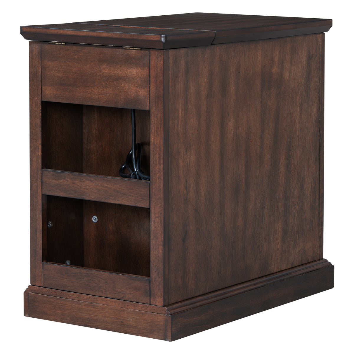variant-group:rf-n724p353565d|Roomfitters Classic Charging End Table with USB Ports and Storage Drawer, Antique Brown