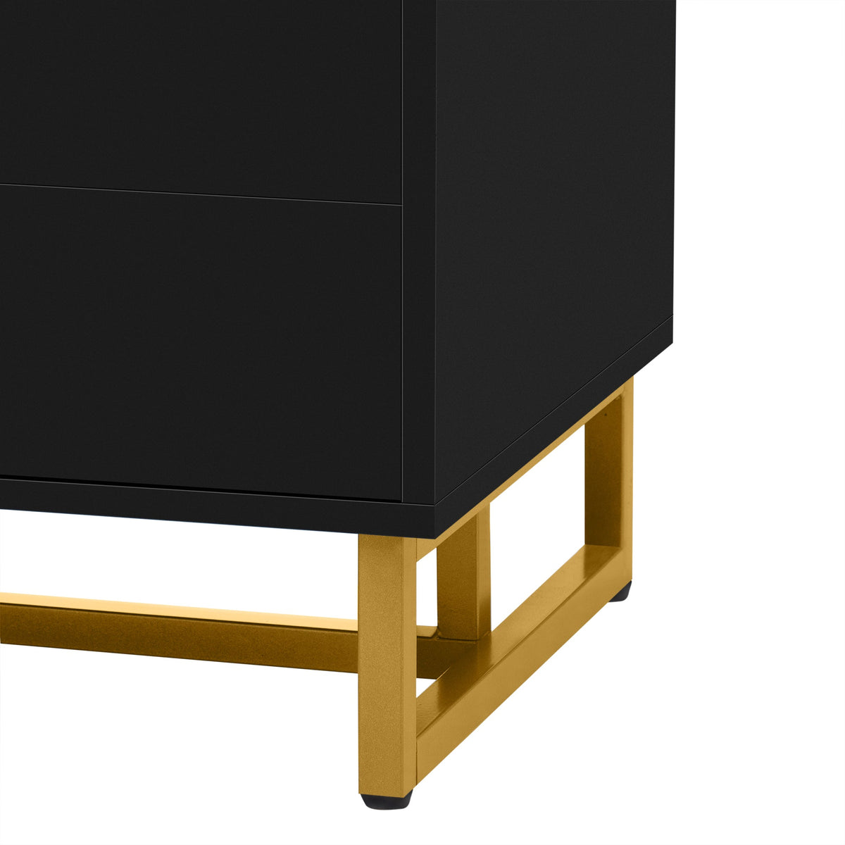 Roomfitters Modern TV Stand for 65 Inch TV and Above, Entertainment Console Cabinet with Storage Compartments, Black Roomfitters